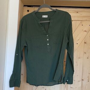 Carve Designs Green Gauze Top